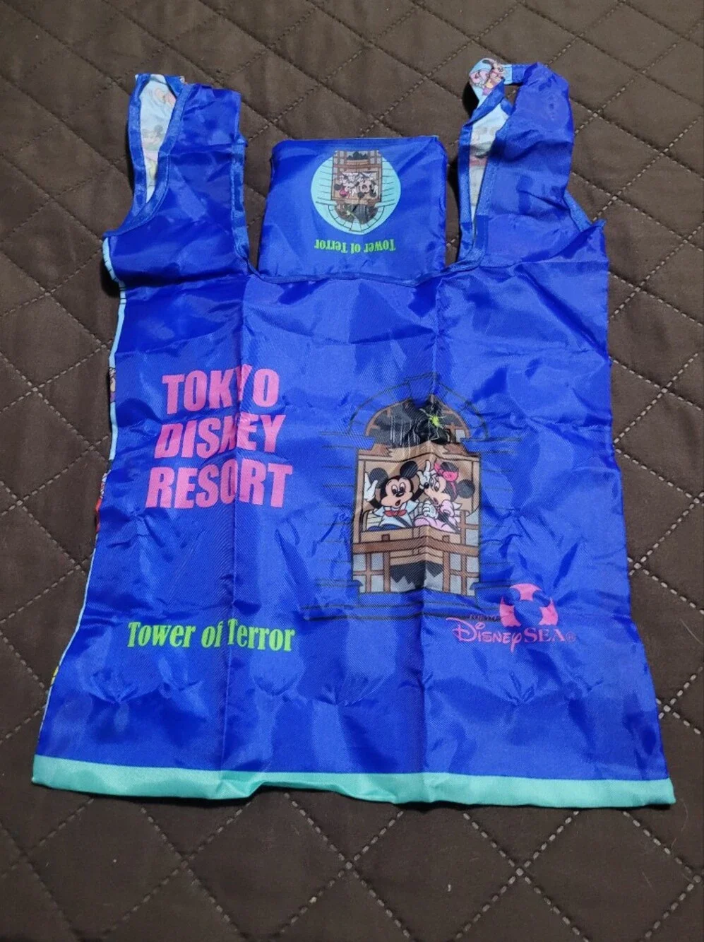 NWT  Tokyo Disney Resort Exclusive Retro Attraction Capsule Toy Eco Bag Set of 3